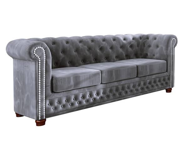 Chesterfield Ely Polstergarnitur 3+2+1 Grau