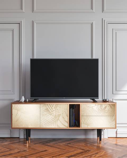 TV-Lowboard T1 Walnuss Beige - Holzwerkstoff - 170 x 69 x 48 cm