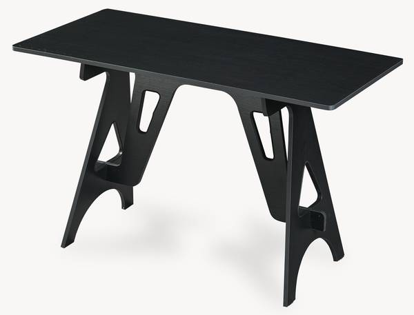 Schreibtisch Bostenenna Schwarz - Holzwerkstoff - 120 x 75 x 60 cm