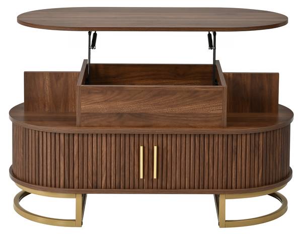 Couchtisch Hermes Ⅷ Braun - Holzwerkstoff - 100 x 64 x 50 cm
