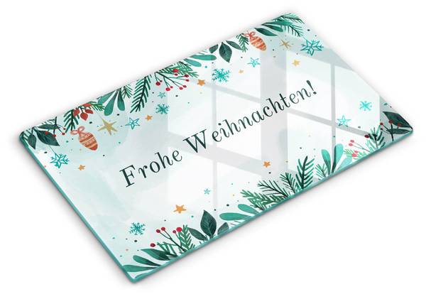 Schneidebrett Frohe Weihnachten! Glas - 30 x 52 x 1 cm