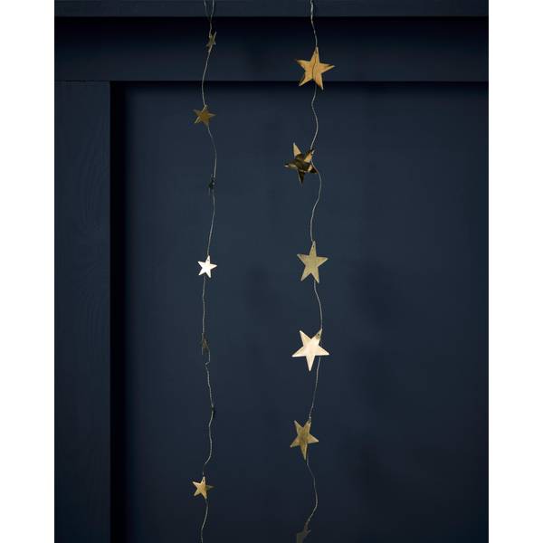 Girlande STARS Gold - Metall - 4 x 4 x 250 cm