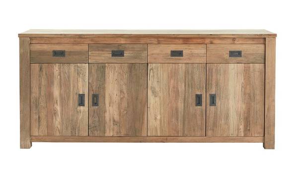 Buffet CARGO Beige - Massivholz - 200 x 90 x 50 cm