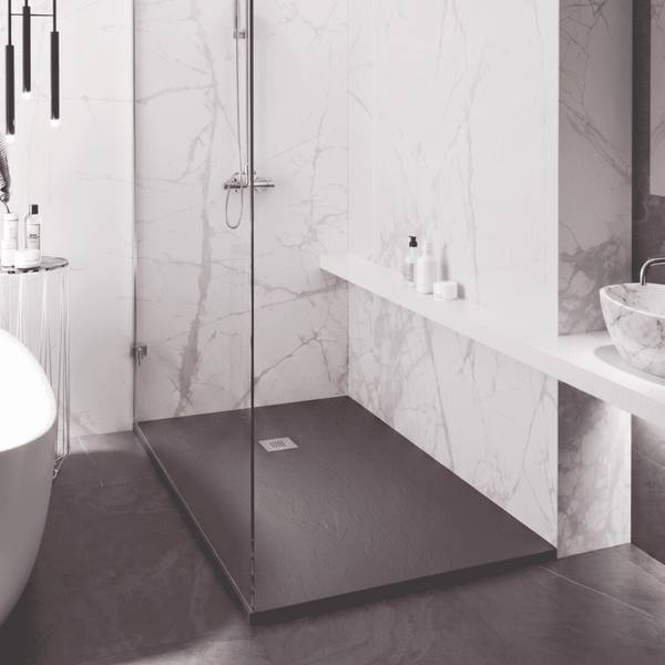 Duschwanne  Spachteloptik SILEX 80 x 120 cm