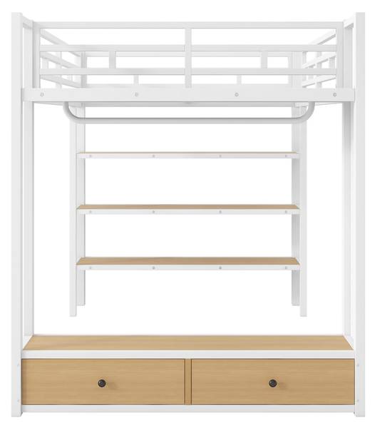 Cadre de lit mezzanine Hephaestus Ⅰ Blanc
