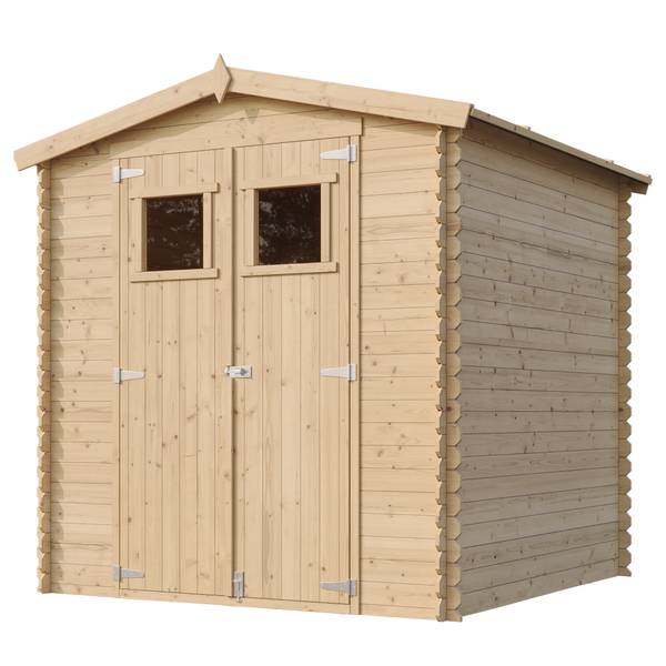 Gartenhaus mit Boden M343+M343G Beige - Fichte - 200 x 224 x 200 cm