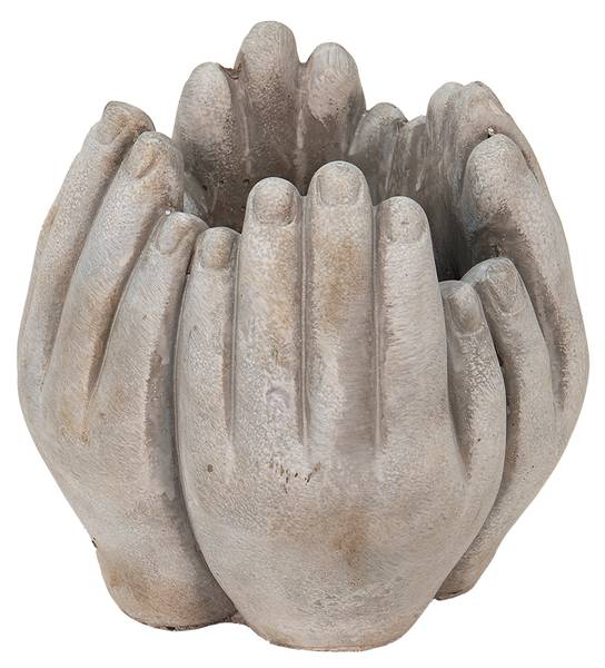 Blumentopf Milanasi Beige - Stein - 15 x 17 x 15 cm