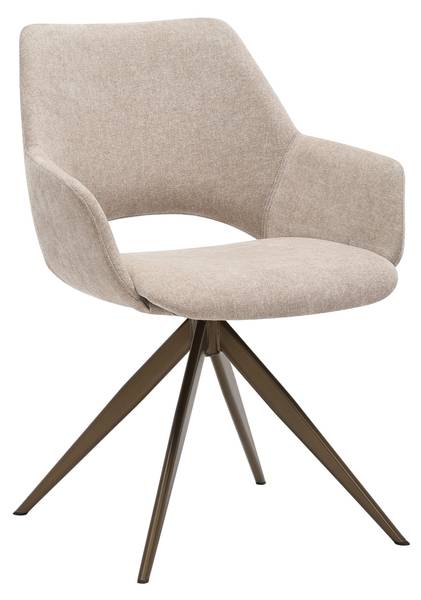Esszimmerstuhl DAISY Beige - Textil - 61 x 82 x 60 cm