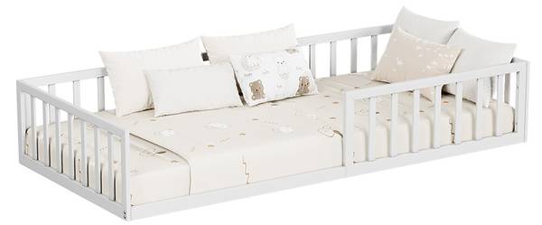 Bodenbett aus Metall Minno 57752 Reinweiß