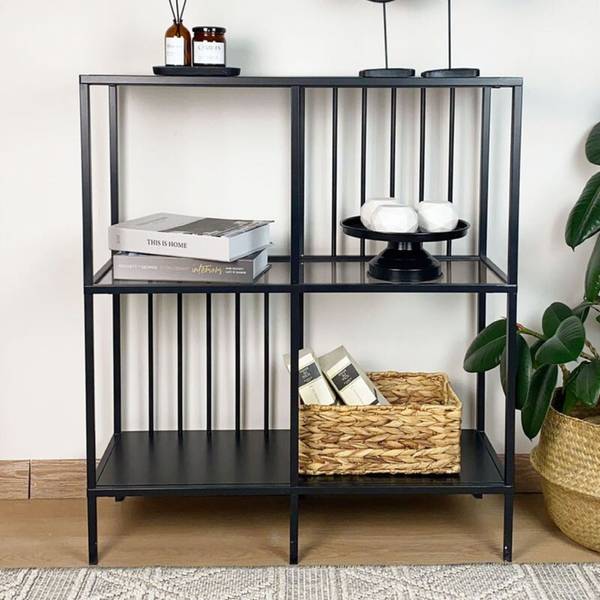 Console SUNNY Noir - Bois manufacturé - 30 x 90 x 80 cm