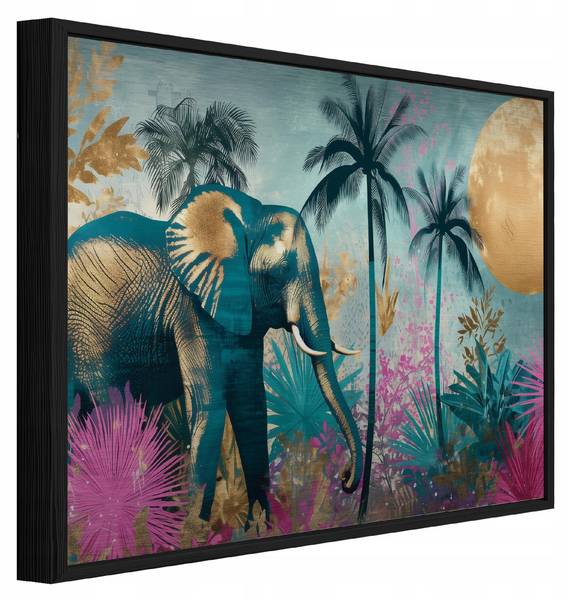 Bilder mit Rahmen Elefant ADS16378 150 x 100 cm