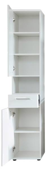 Badschrank Monte Weiß - Holz teilmassiv - 37 x 189 x 34 cm