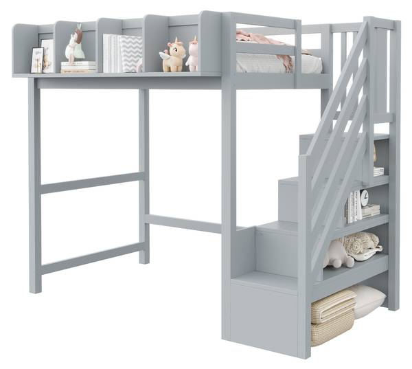 Einzelbett K-2135 Grau