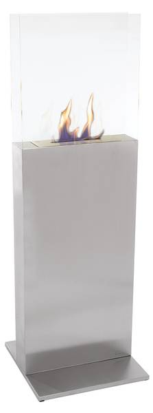 Bioethanol-Kamin CLIO Silber - Metall - 45 x 137 x 50 cm