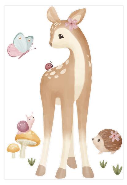 Wandaufkleber Feengarten Vinyl - 55 x 80 x 2 cm