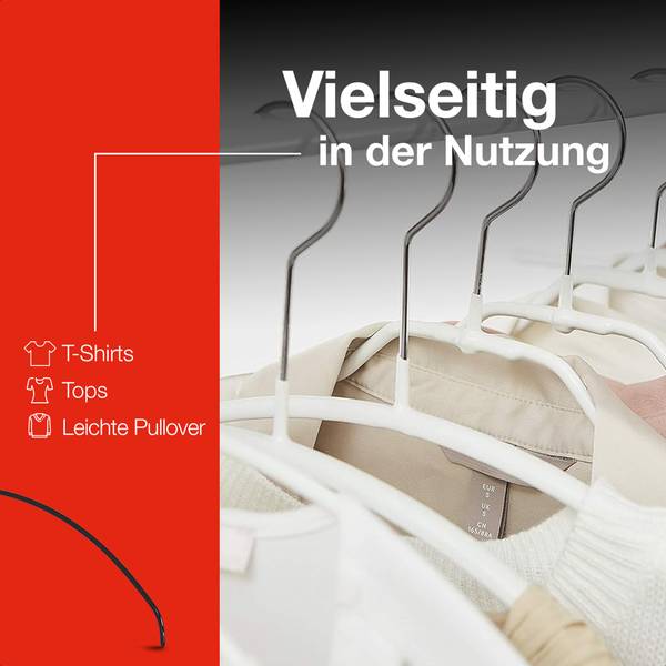 Kleiderbügel Economic light 20er-Set Schwarz - Tiefe: 36 cm - Anzahl Teile im Set: 20