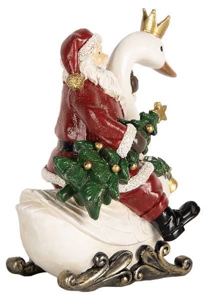 Decoratie Kerstman Xmas&Incent rood - kunststof - 10 x 16 x 13 cm