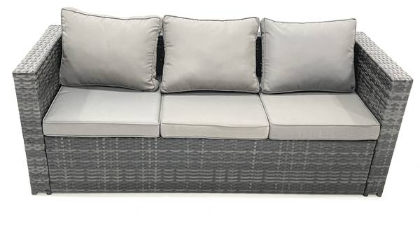 Lounge Gartenmöbel Set U(4-7er-Set) Grau - Webstoff - Kunstharz - 177 x 66 x 65 cm