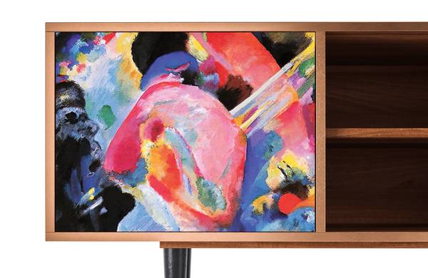 TV-Lowboard T2 Walnuss Violett - Holzwerkstoff - 170 x 69 x 48 cm