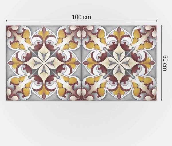 Klebepaneele Blumen Mosaik 100 x 50 cm