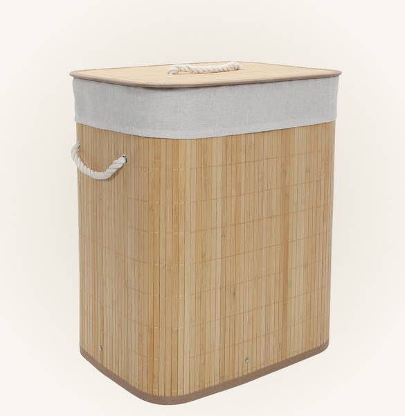 Wäschekorb SANA Beige - Bambus - 30 x 50 x 40 cm