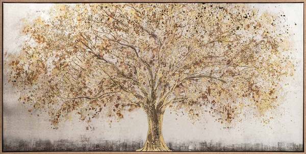 Gerahmte bedruckte Leinwand EKA Braun - Holzwerkstoff - 3 x 38 x 78 cm