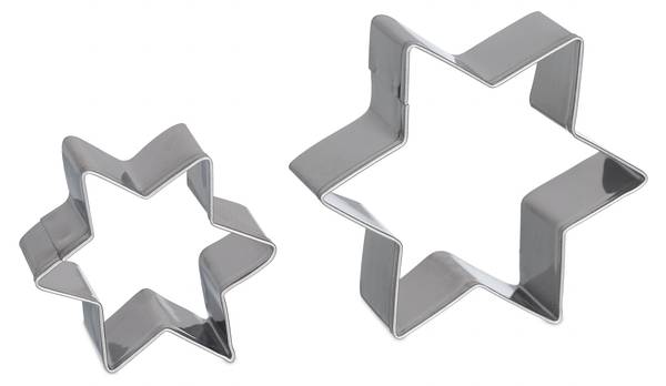 Uitsteekvormpjes rvs 36-delige set zilver - roestvrij staal - 8 x 2 x 8 cm
