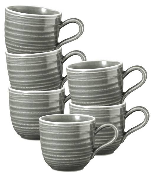 Espressotassen Terra 6er Set Grau