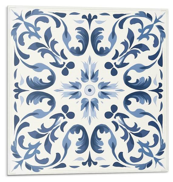 Fliesen Blumen Kachel Fein 4er Set 50 x 50 cm
