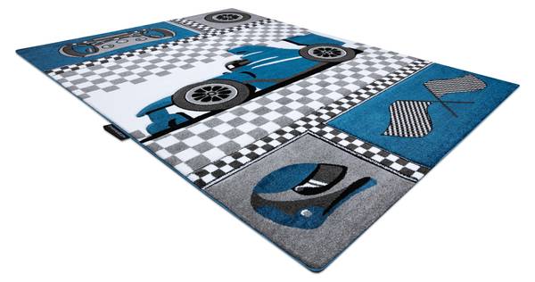 Tapijt P13906 blauw - polypropeen - 180 x 1 x 270 cm