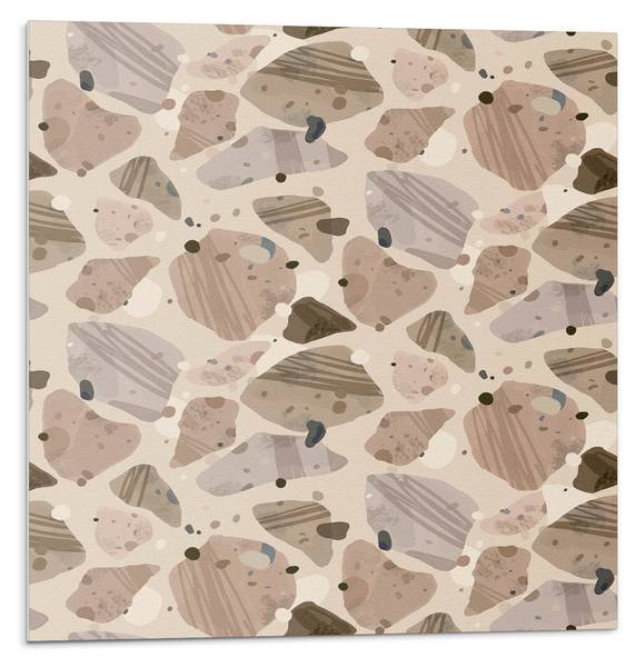 Fliesen Pflanze Elegant 4er Set 50 x 50 cm