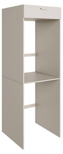 Waschmaschinen-Überbauschrank HOLV Grau - Holzwerkstoff - 68 x 200 x 66 cm