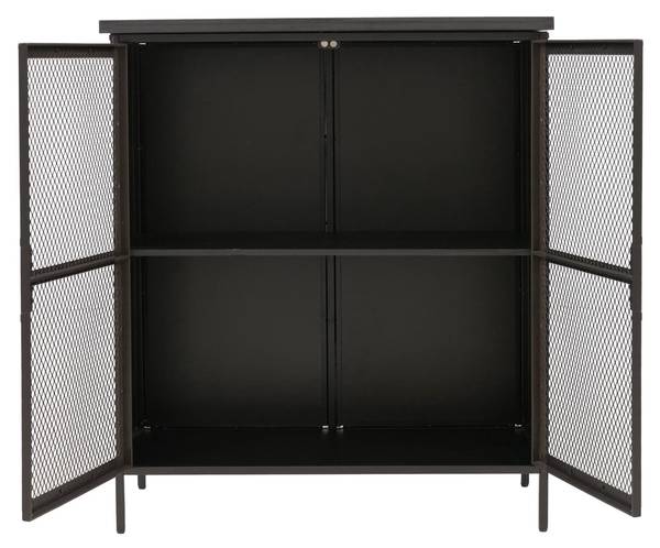 Commode de pharmacien O79 Noir - Fer - 80 x 94 x 35 cm