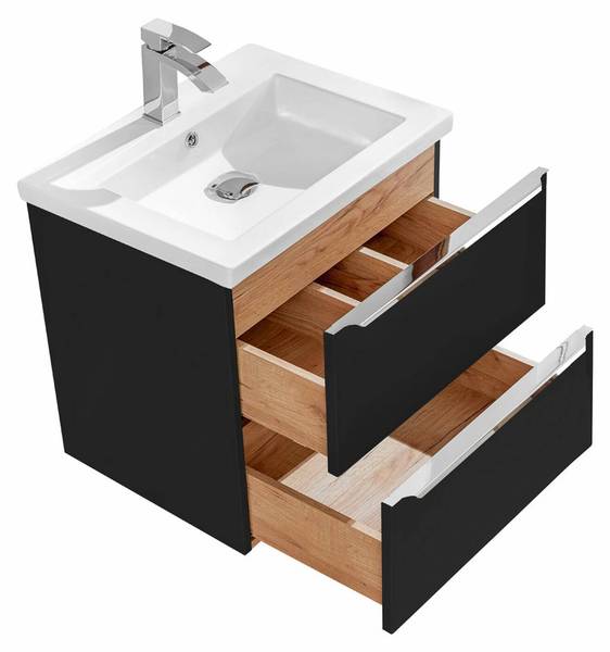 Waschtisch TOSKANA-56-143 Grau - Holzwerkstoff - 81 x 61 x 46 cm
