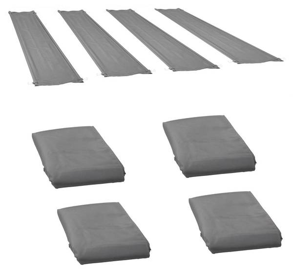 Sonnenschirmleinwand SETIRI Grau - Textil - 22 x 11 x 188 cm