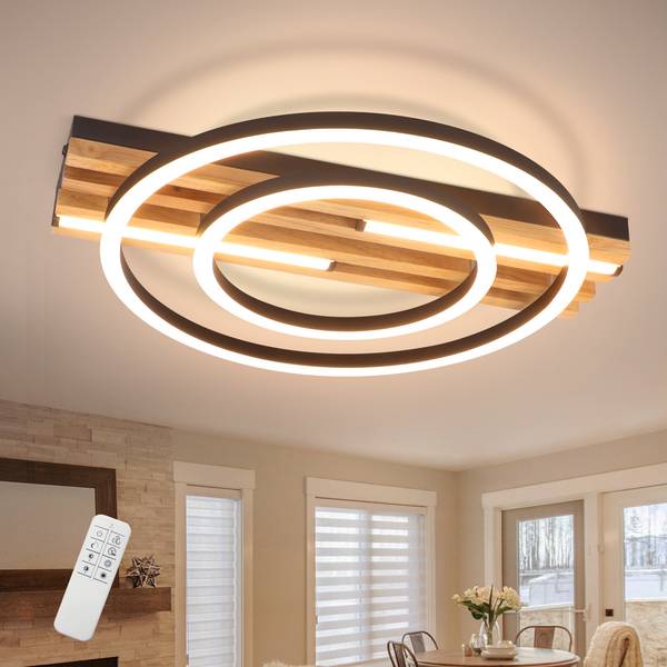 LED Plafondlamp kBO bruin - ijzer - 32 x 7 x 38 cm