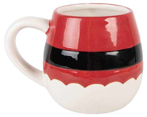 Mok Kerstman Rowan&Cups rood - keramiek - 12 x 17 x 15 cm