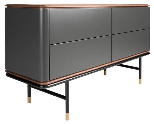 Kommode 7172 Grau - Edelstahl 18/0 - Silikon - 140 x 80 x 45 cm
