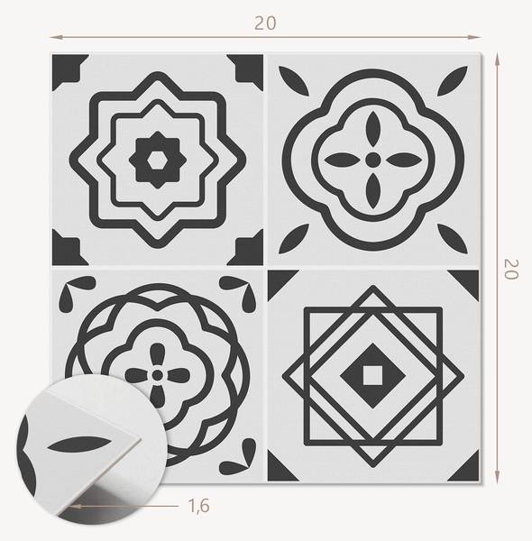 Selbstklebefliesen Quadratmix 20er-Set 20 x 20 cm