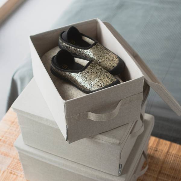 Aufbewahrungsbox SOFT Beige - Textil - 26 x 19 x 35 cm