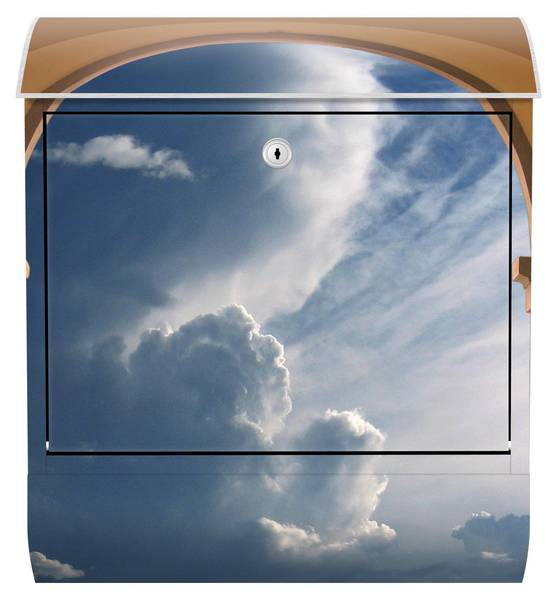 Briefkasten Das Tor zum Himmel Blau - Stahl - 39 x 46 x 13 cm
