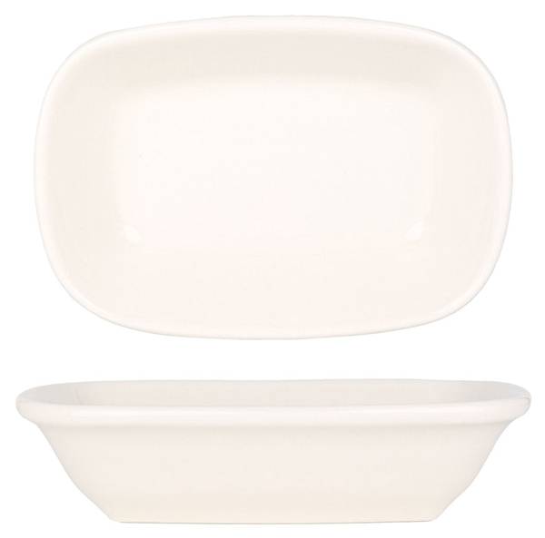 Assiette de service Gourmet 2 él. Blanc - Porcelaine - 17 x 2 x 17 cm