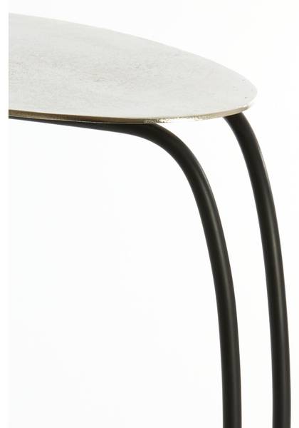 Beistelltisch Marsh Silber - Eisen - 27 x 53 x 42 cm