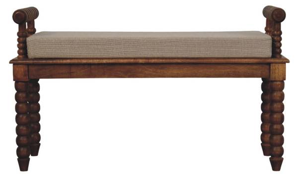 Bank Amber bruin - mango - 100 x 60 x 35 cm