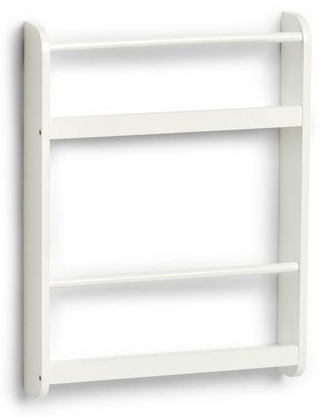 Wandregal m. 2 Ablagen, MDF, weiß Weiß - Holzwerkstoff - 9 x 56 x 42 cm