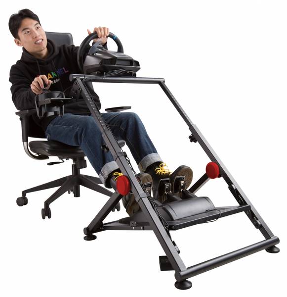 Racingchair Racing Cockpit LUMLRS04 Schwarz - Stahl - 56 x 82 x 88 cm