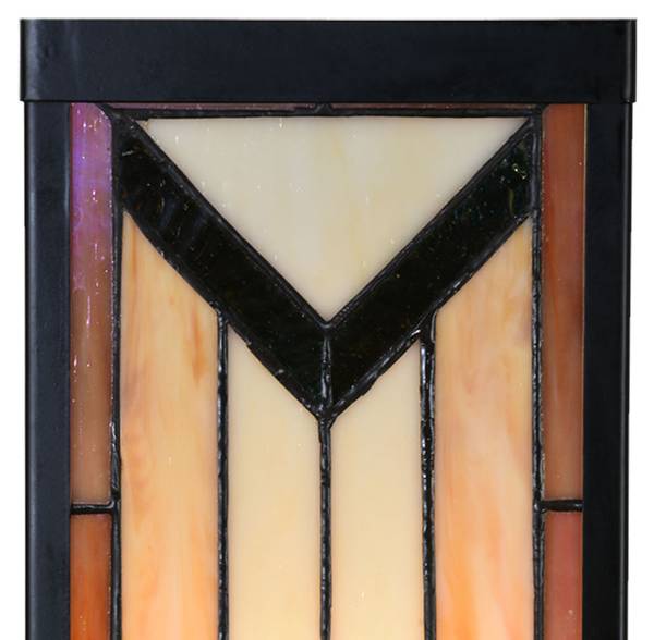 Wandlamp Tiffany Dawson beige - glas - 16 x 40 x 14 cm