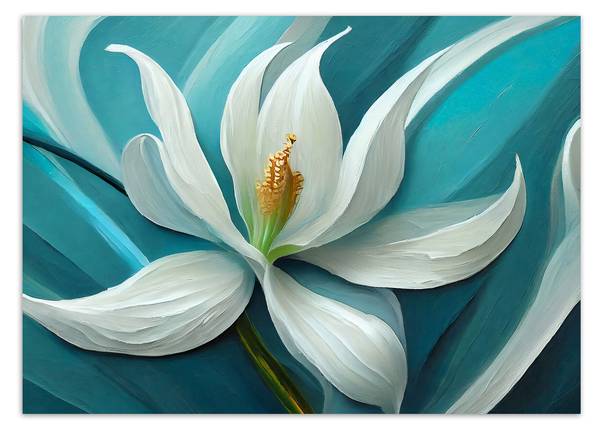 Fotobehang afbeelding lelie bloem 350 x 245 cm