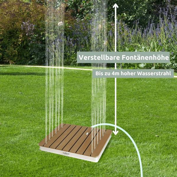 Gartendusche eckig TYLIX Braun - Holzwerkstoff - 70 x 7 x 55 cm