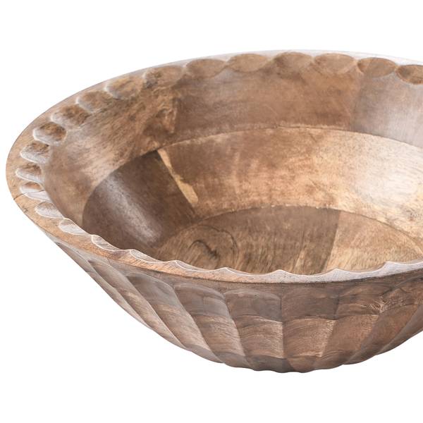 Dekoschale SOHAG 2-tlg Braun - Massivholz - 30 x 10 x 30 cm